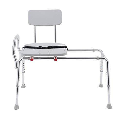 Eagle Health Supplies® Swivel Sliding Transfer Bench with Cut-Out