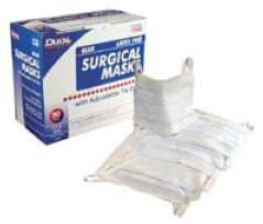 Surgical Mask Dukal® Pleated Earloops Blue NonSterile ASTM Level 1 50/box