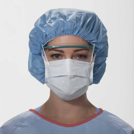 O&M Halyard Inc Surgical Mask THE LITE ONE Pleated Tie Closure